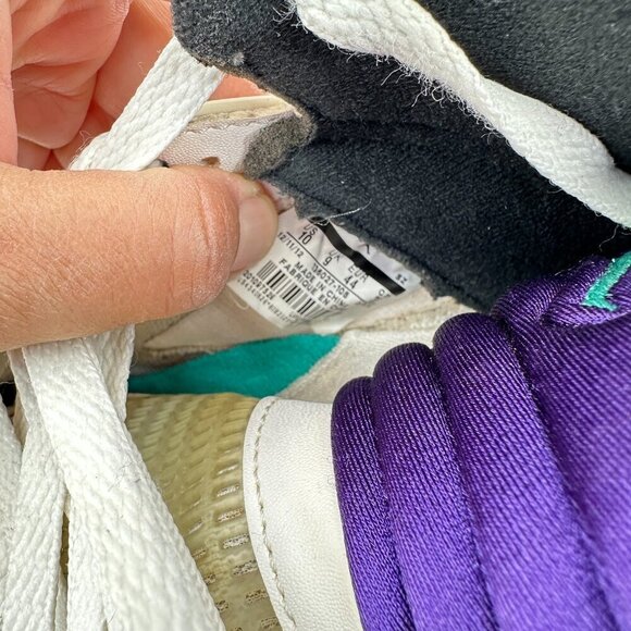 Nike Air Jordan 5 Retro Men Size 10 136027-108 White Emerald Grape Shoes - Picture 10 of 11